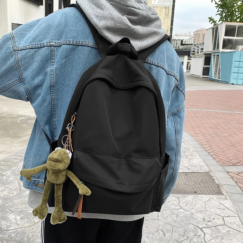 

Hocodo – high quality women's nylon cloth backpack, monochrome schoolbag for youth books, new trend