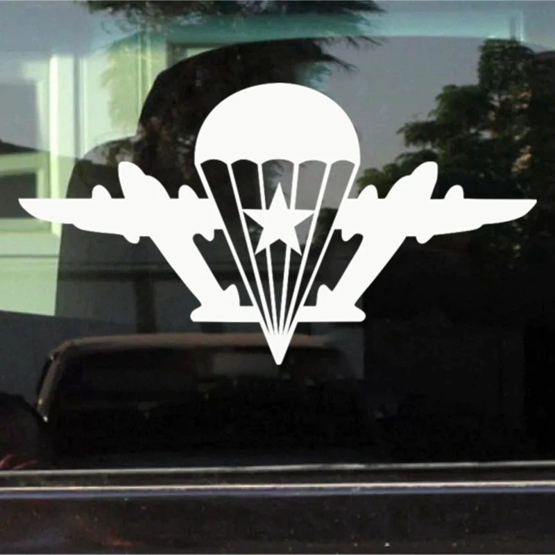 

CS-220A# Airborne with a star without a paratrooper car sticker and decal vinyl auto car stickers