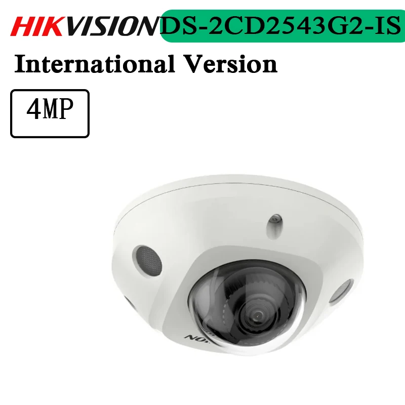 

In Stock HIK 4MP AcuSense Built-in Mic Fixed Mini Dome Network Camera POE IP67 DS-2CD2543G2-IS