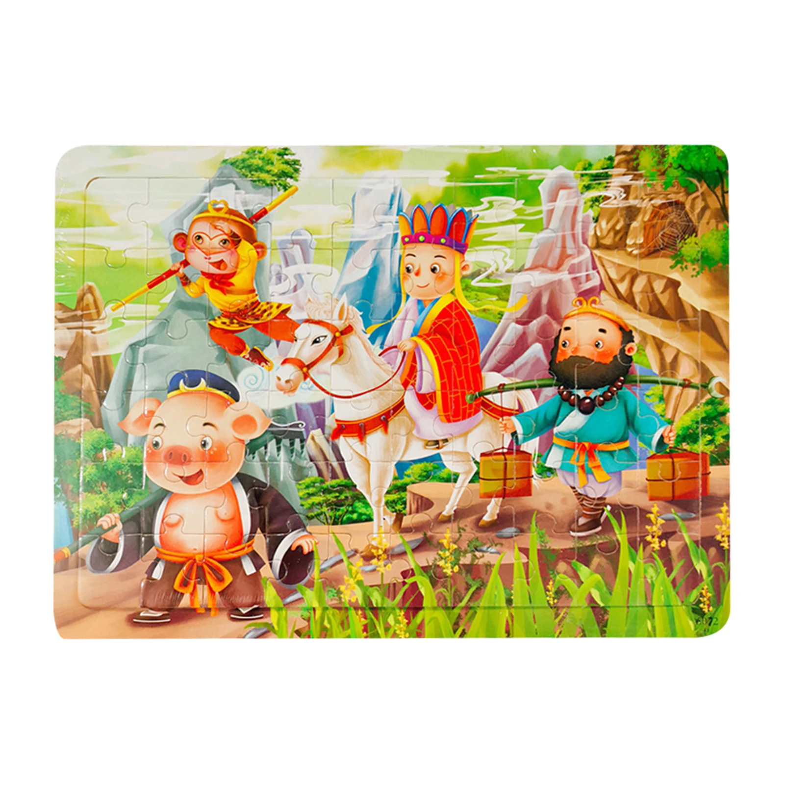 

Kids Wooden Cartoon Cognitive Puzzle Baby Colorful Educational Toy For Toddler