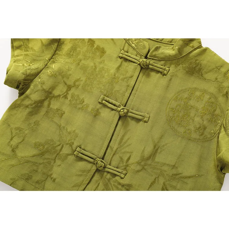 4-цветная высококачественная атласная жаккардовая рубашка Тан для мальчиков и