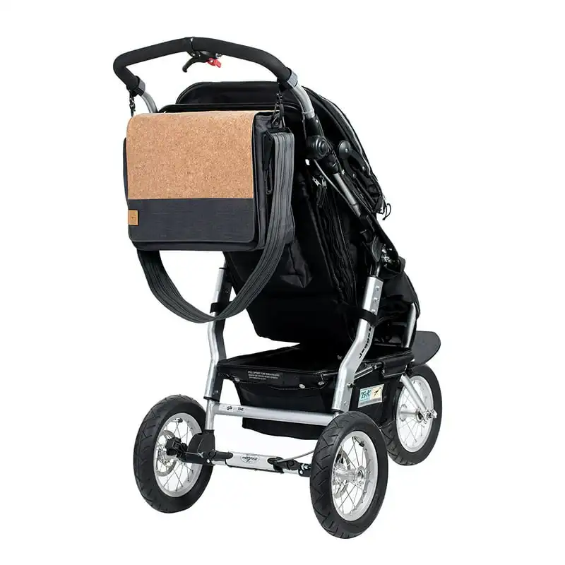 Stylish Dark Grey Cork Casual Messenger Bag - Waterproof, Durable Material Perfect for Women & Men.