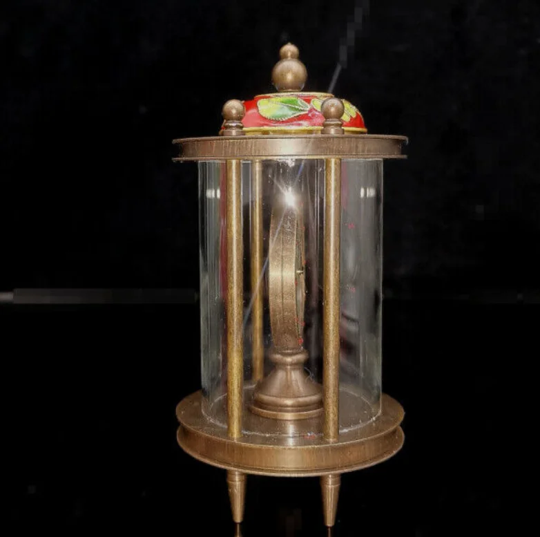 276 г древние китайские латунные изысканные статуи часов ручной работы в подарок