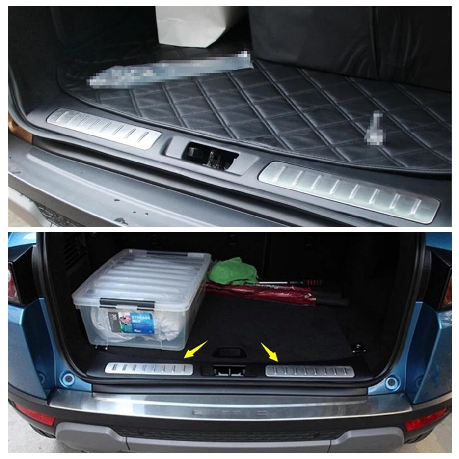 Для Range Rover Evoque 2012-2018 нержавеющая сталь Задний бампер порога защитная пластина