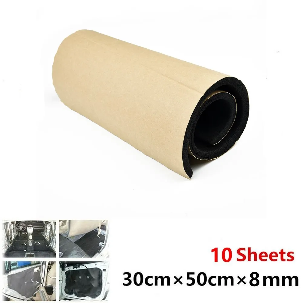 

1/10PCS Car Noise Proof Bonnet Insulation Deadening Foam Cotton Sticker 30x50cm Waterproof Car Interior Sound Insulation