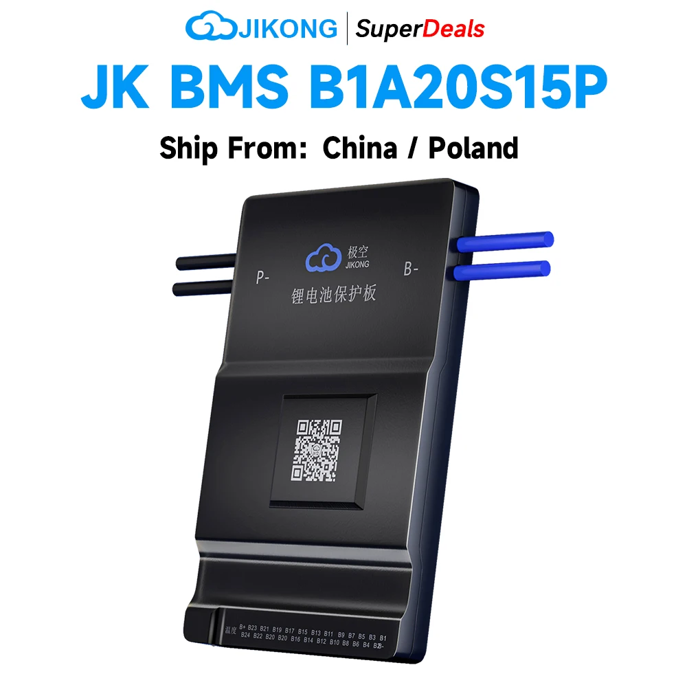 

JIKONG Smart BMS B1A24S15P B1A20S15P with 1A Active Balance BT RS485 for 8S~24S Lifepo4 Li-ion Battery Smart JKBMS