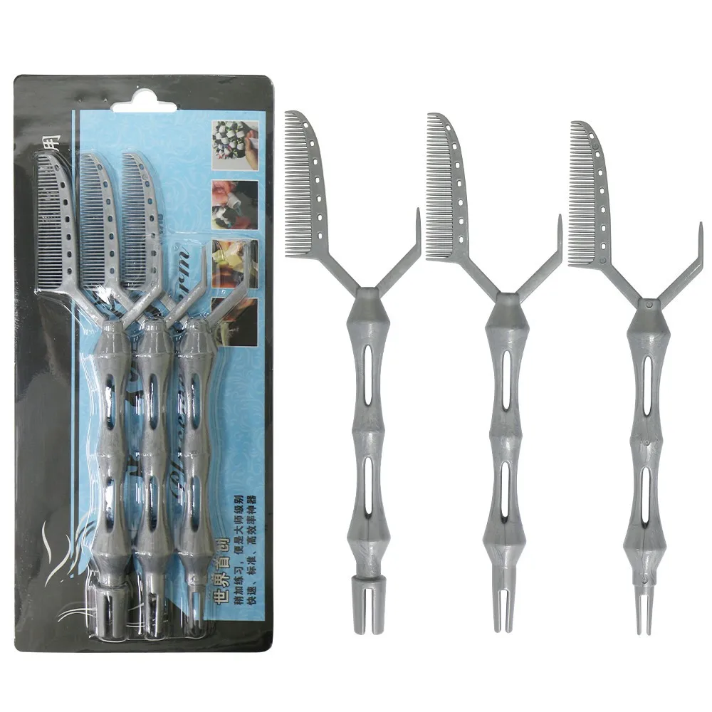 

3Pcs Barber Professional Perm Hair Stylist Curling Iron Salon Positioning Perm Comb Women Girls Hairdressing DIY Tools
