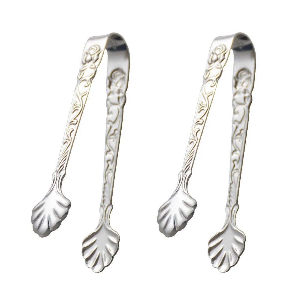 

Tongs Ice Mini Small Servingappetizers Tong Kitchen Salad Bread Metal Cube Stainless Steel Sugar Clip Buffetcooking Clips Bbq