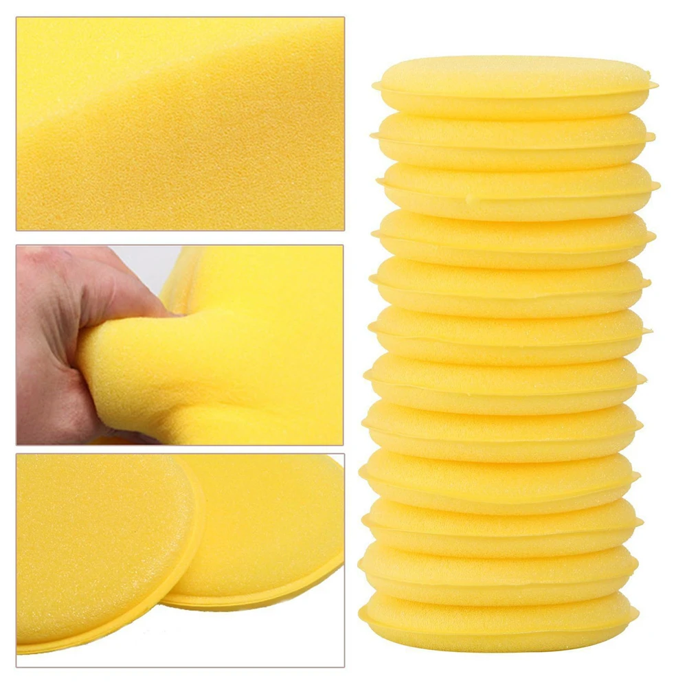 

100% Brand New Foam Sponge Car Care Pads Wax Applicator Cleaning Buffer
