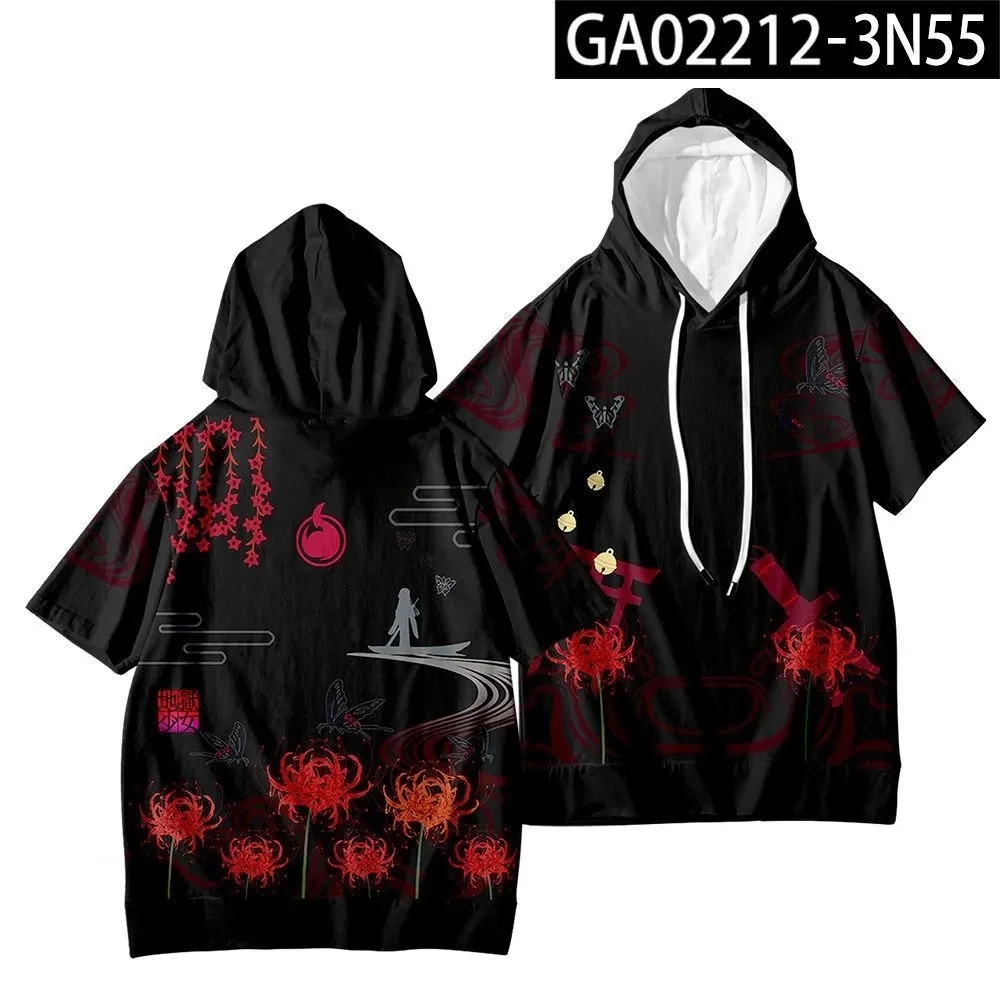 Новая футболка Jigoku Enma Ai haori кимоно аниме ветер полиэстер летние футболки с