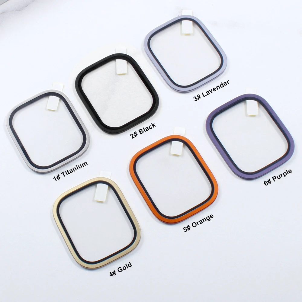 2pcs/set Glass Case For Apple Watch Ultra 49 mm Screen Protector For Apple Watch Ultra 49mm Smart Watch Metal Frame Accessories