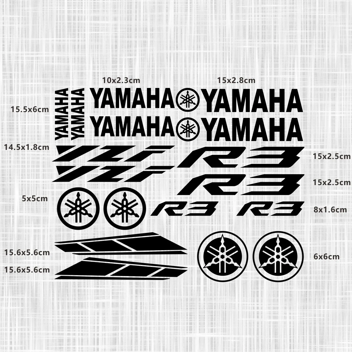 

Наклейка с логотипом Yamaha R3, наклейки на мотоцикл, водонепроницаемая светоотражающая наклейка на шлем