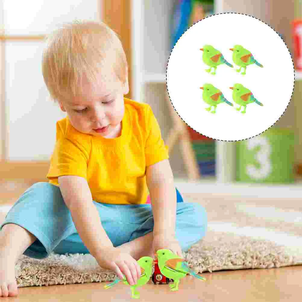 

4 Pcs Voice Control Bird Toy Infant Developmental Toys Colorful Singing The Sound Little Abs Chirping Child Decor Simulation