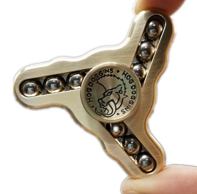 

EDC Brass Hand Twisting Spinning Top Gyro Gyroscope Bearing Spinner Toy Gift