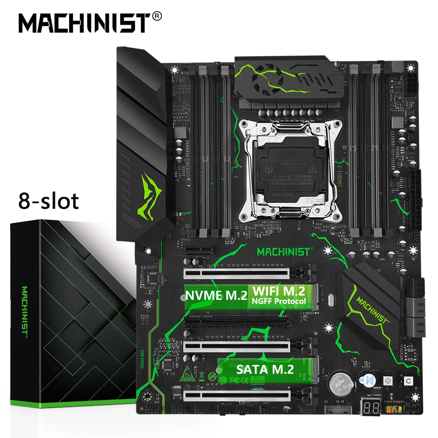 Материнская плата MACHINIST X99 MR9S LGA2011-3 с поддержкой Intel Xeon 2680 2690 2667 v3/v4, ЦП DDR4, оперативная память ATX NVME SATA M.2 USB3.0