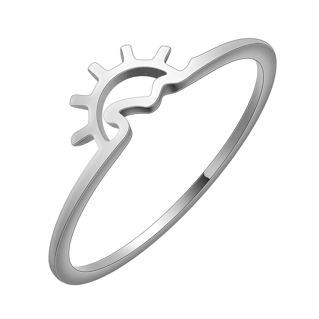 Женское кольцо средней длины из нержавеющей стали |