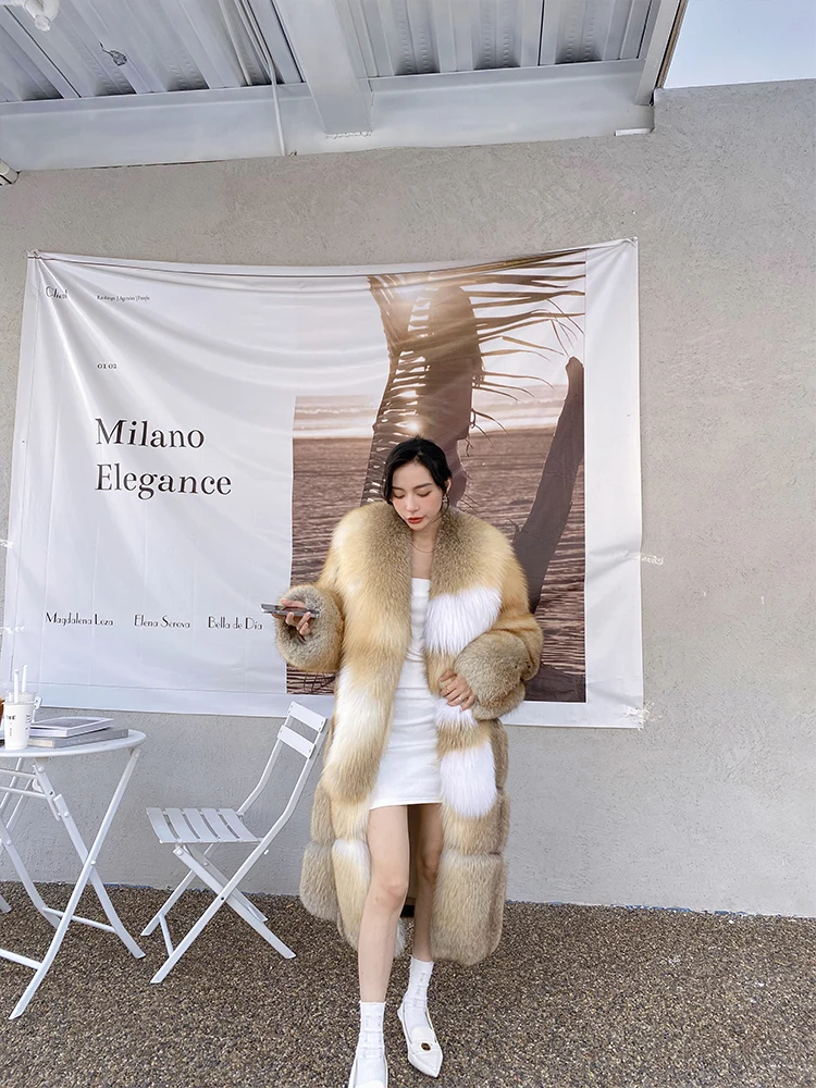 2023 Fashion Natural Real Fox Fur Coat Women Winter Warm Luxury Fur Coat Women Saga Furs Jacket For Women Plus Size Female Vest