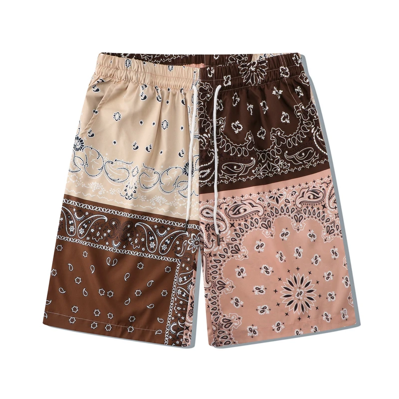 Multi Pattern Print CASABLANCA Seaside Beach Serions Shorts Shirt Set Men Women Top Versions Hawaii Style Holiday Pocket Suit