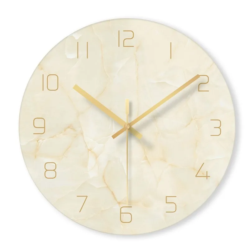 

Modern Design Nordic Marble Wall Clock Minimalist Bedroom Art Clocks Personality Creative Living Room Decoration Wall Watch klok