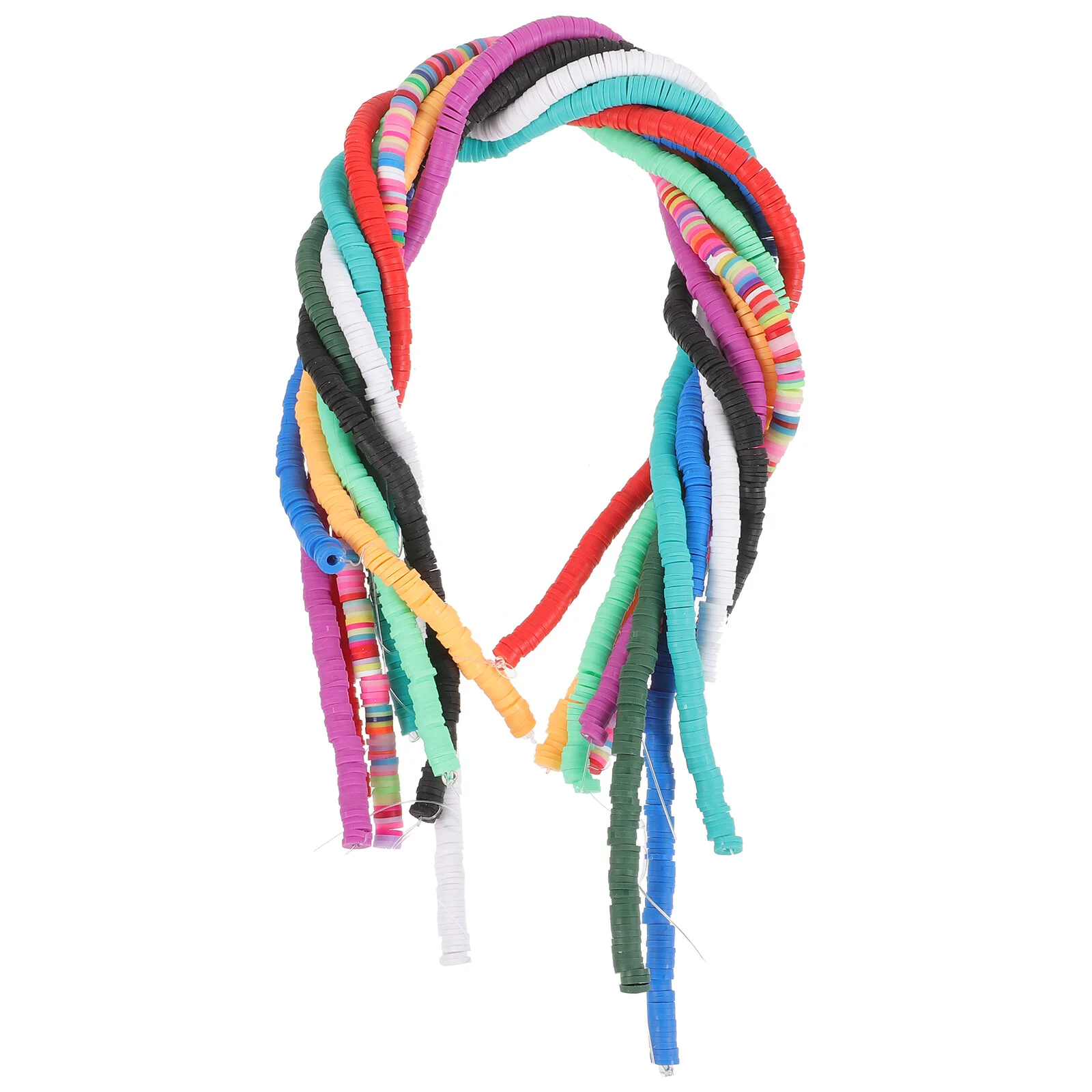 

10 Strings Bracelet Clay Bead Strands Craft Making Beads Bracelets Heishi Loose Alloy Metal