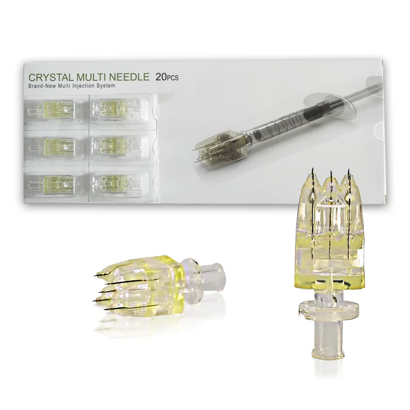 

2pcs Multi 5pin Crystal Needle for Dermal Filler Injector Water Mesotherapy Injection Microneedle Meso Gun Micro Needle