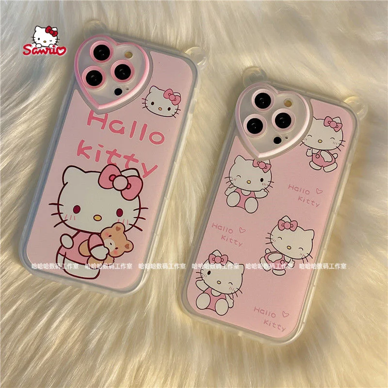 

Kawaii Hello Kittys Phone Case for Iphone13 13Pro 13Promax 12 12Pro Max 11 Pro X Xs Max Xr 7 8 Plus Cute Women Cover Shells Y2K