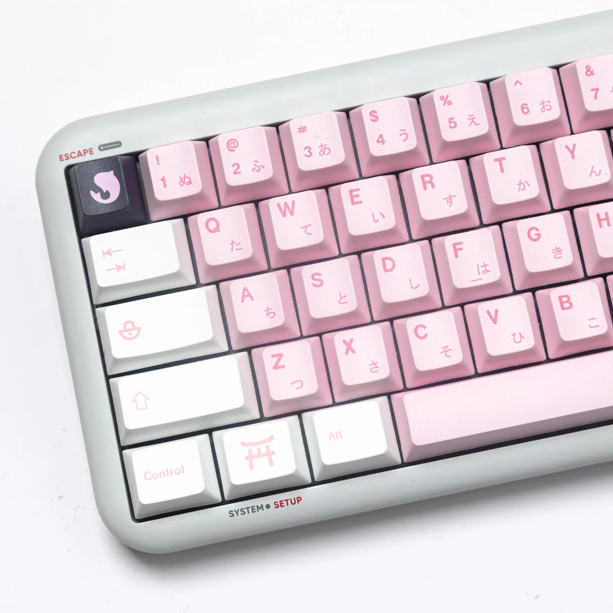 

Колпачки для клавиш GMK с цветами, розовые колпачки для клавиш с вишневым профилем, материал PBT для 61/68/84/87/96/980/104/108 механической клавиатуры на заказ