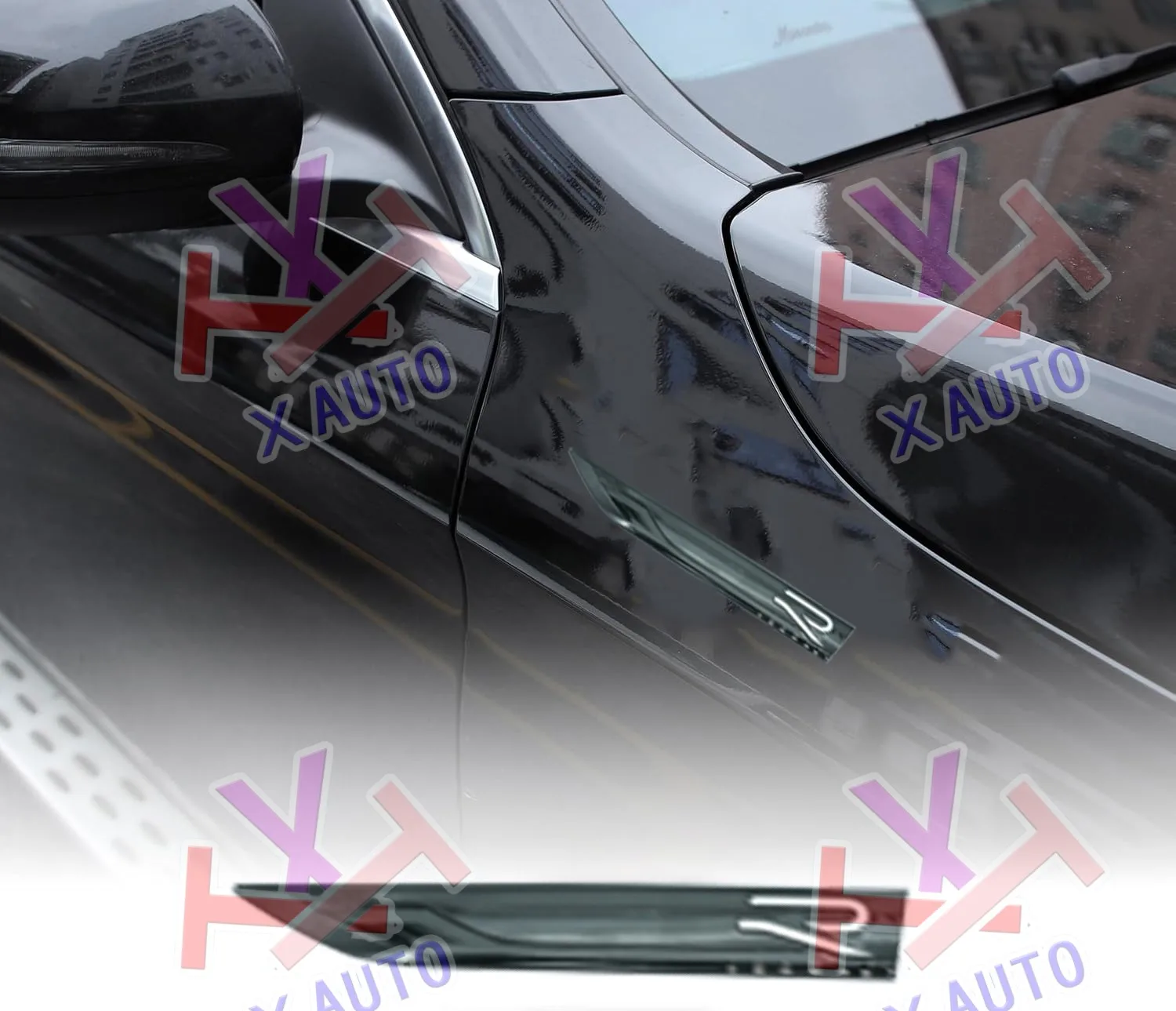 2 шт. Новый 3D металлический значок на крыло с буквами автомобиля Логотип Rline Fender Боковое крыло Наклейка Эмблема Значок для Golf 6 7 8 MK6 MK7 MK8 (art.: 3920d03464d16) - 3920d03464d16