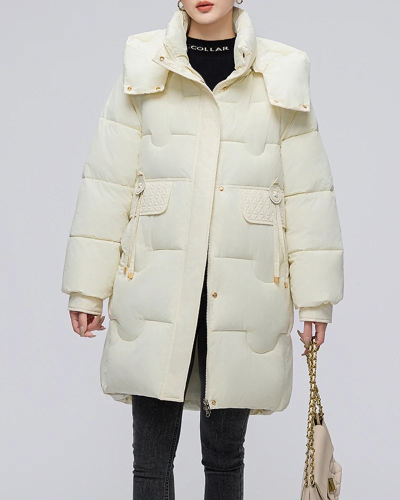 2024 зимняя женская куртка пальто женские длинные с капюшоном верхняя одежда