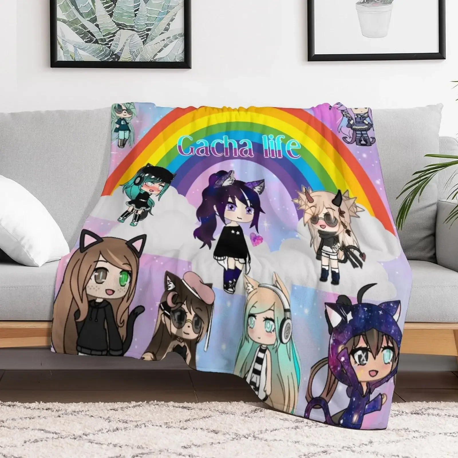 Gacha Lifeanime плюшевый плед