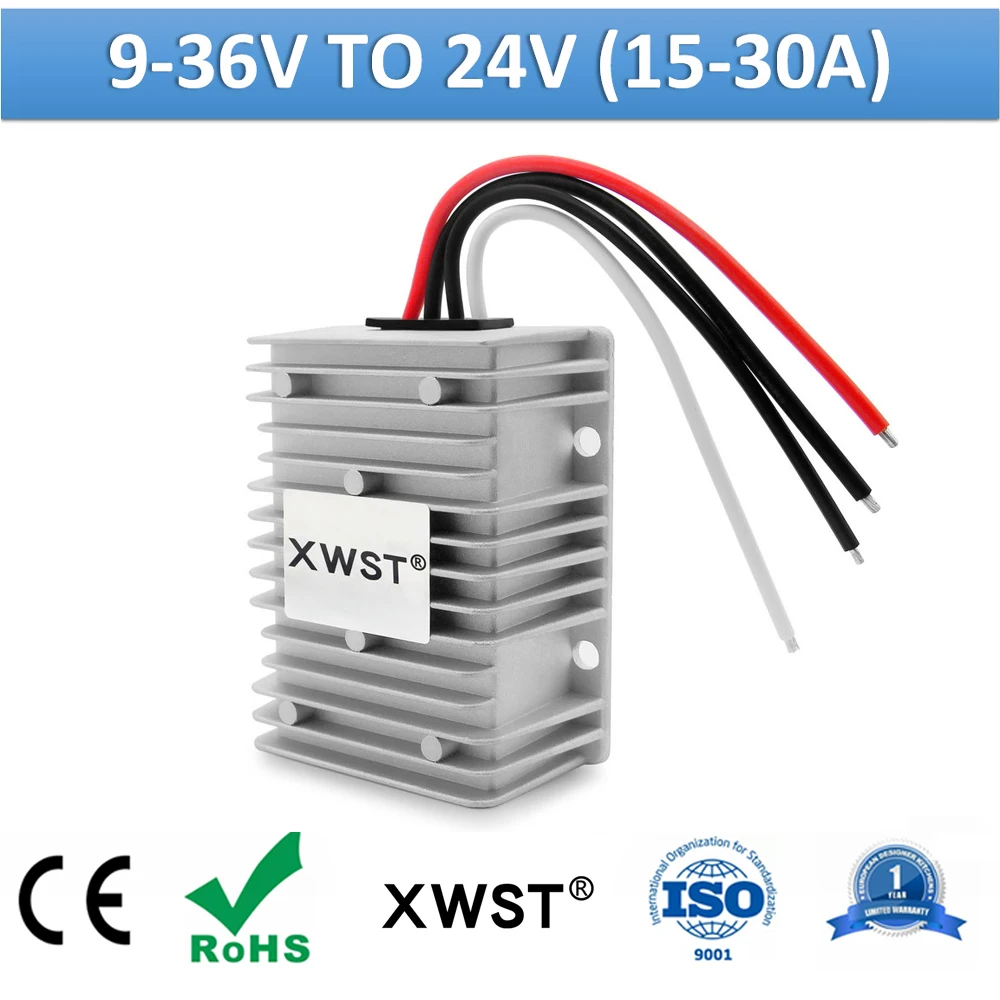 Преобразователь напряжения XWST DC To 9-36V 12V 24V 15A 20A 25A 30A