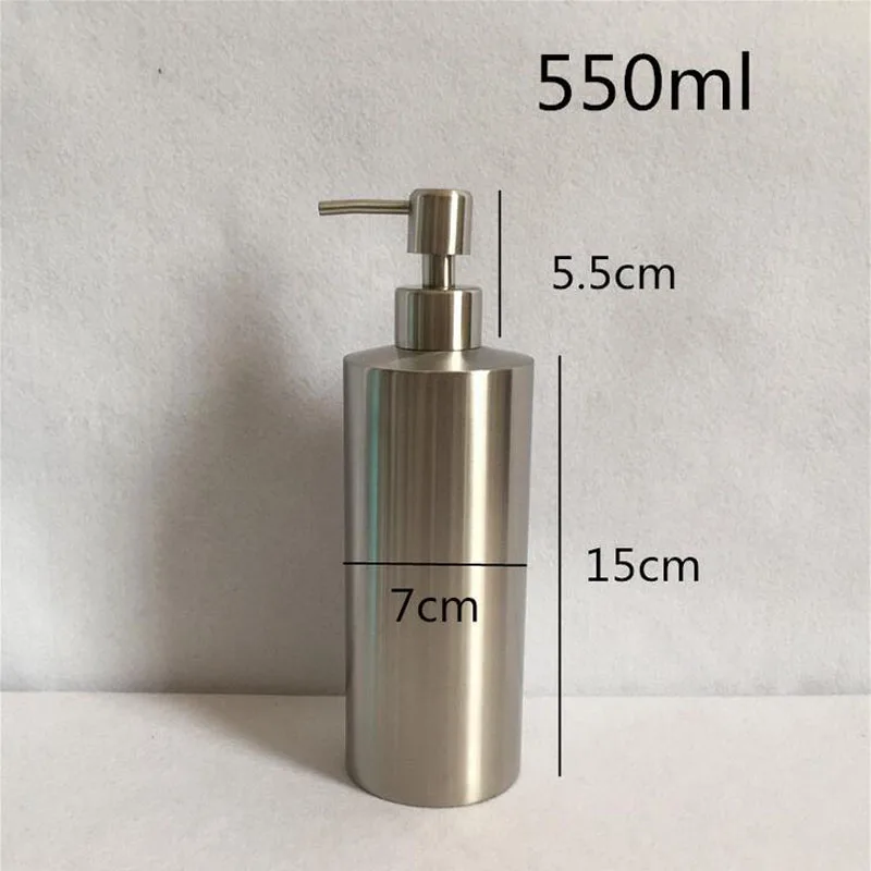 

550ML 350ML 250MLStainless Steel Liquid Soap Dispenser Kitchen Bathroom Lotion Pump Bottle Multifunction Sink Detergent Supplies