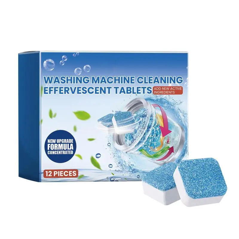 Таблетки для чистки стиральных машин 12 шт. средство удаления стиральной машины