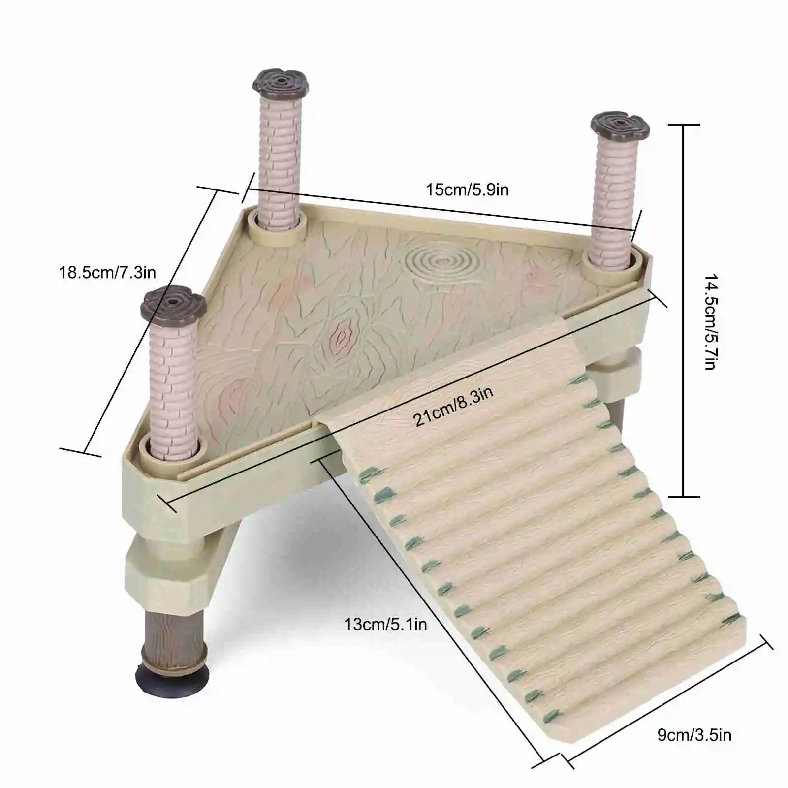ZK20 Плавающая платформа для рептилий пирс с рампами лестницей украшение