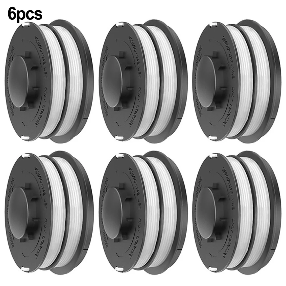 

6Pcs 75mm Grass Trimmer Spools For Kingcraft KCR 450/451/500 1.4mm Thread Electric Grass Trimmers Garden Power Tool Parts