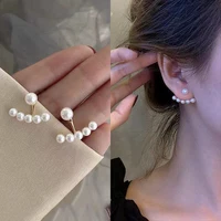 korean fashion pearl stud earrings temperament elegant style earrings for women girls party wedding fashion jewelry