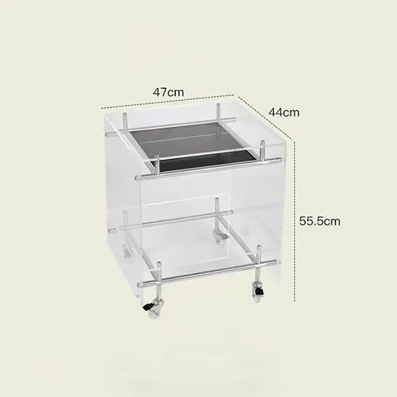 Ins стильный кофейный столик для гостиной стеклянный боковой хранения аксессуары