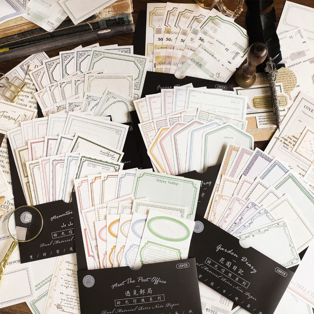 

15 листов из двойного материала, винтажный блокнот для записей, записей, справочник, сделай сам, декоративный материал, бумага, фон для скрапбукинга