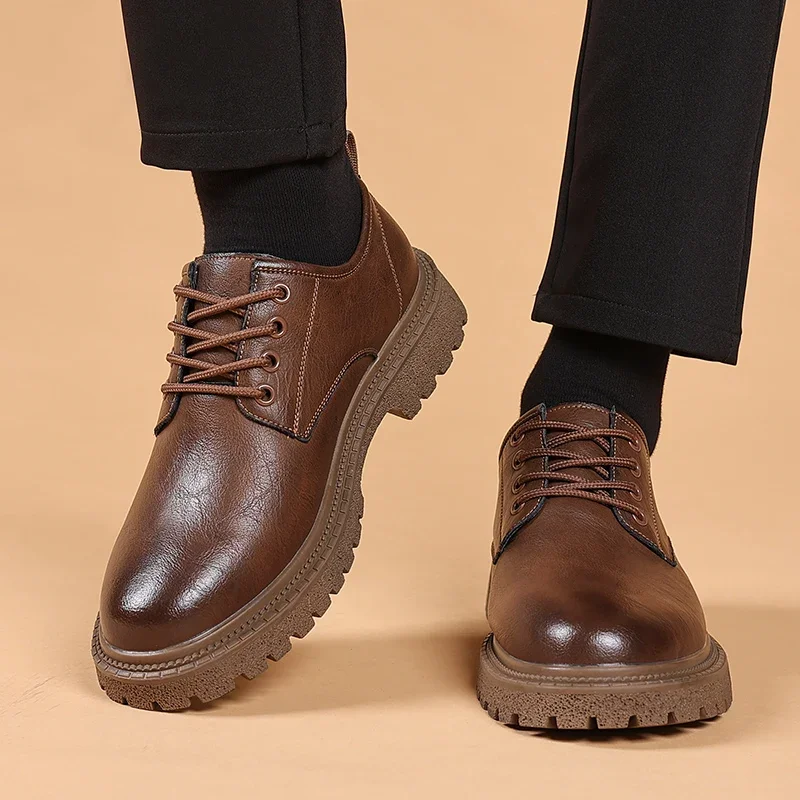 Лидер продаж мужская кожаная обувь для отдыха и бизнеса классическая в