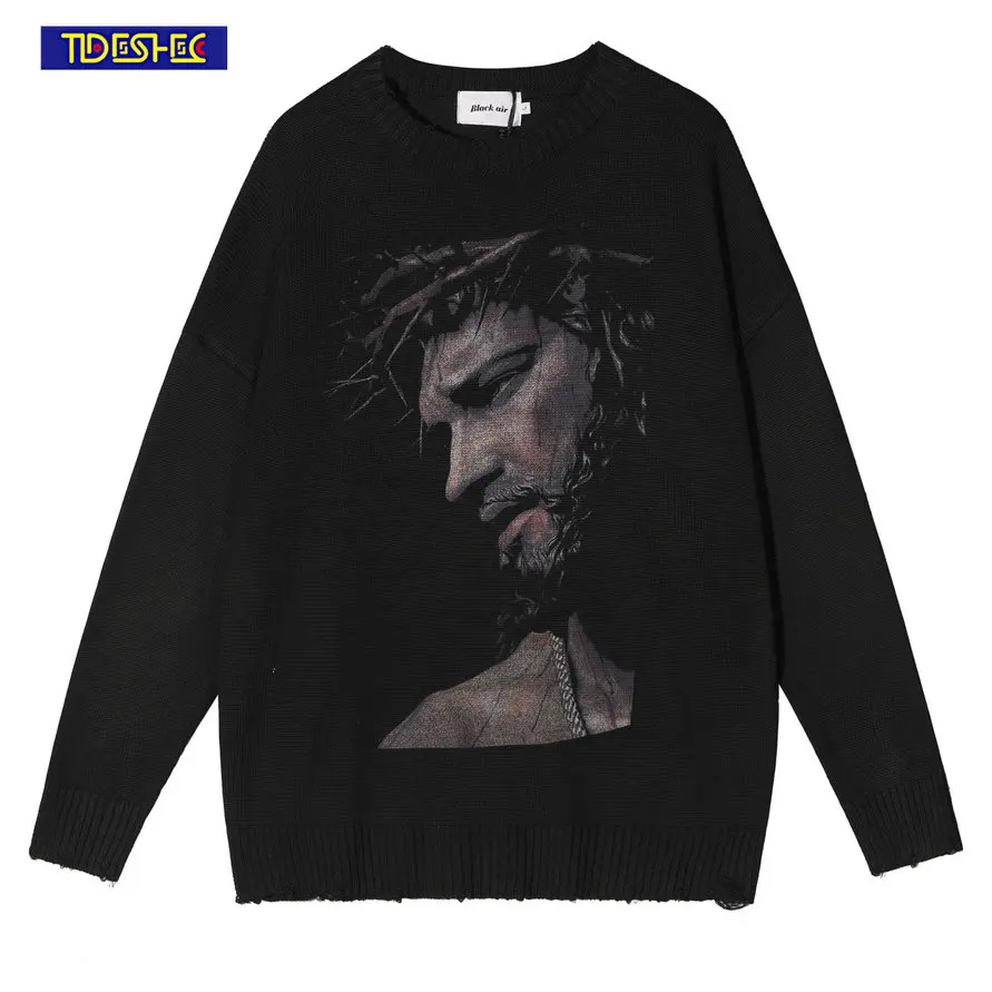 

Свитер мужской/женский трикотажный в стиле хип-хоп