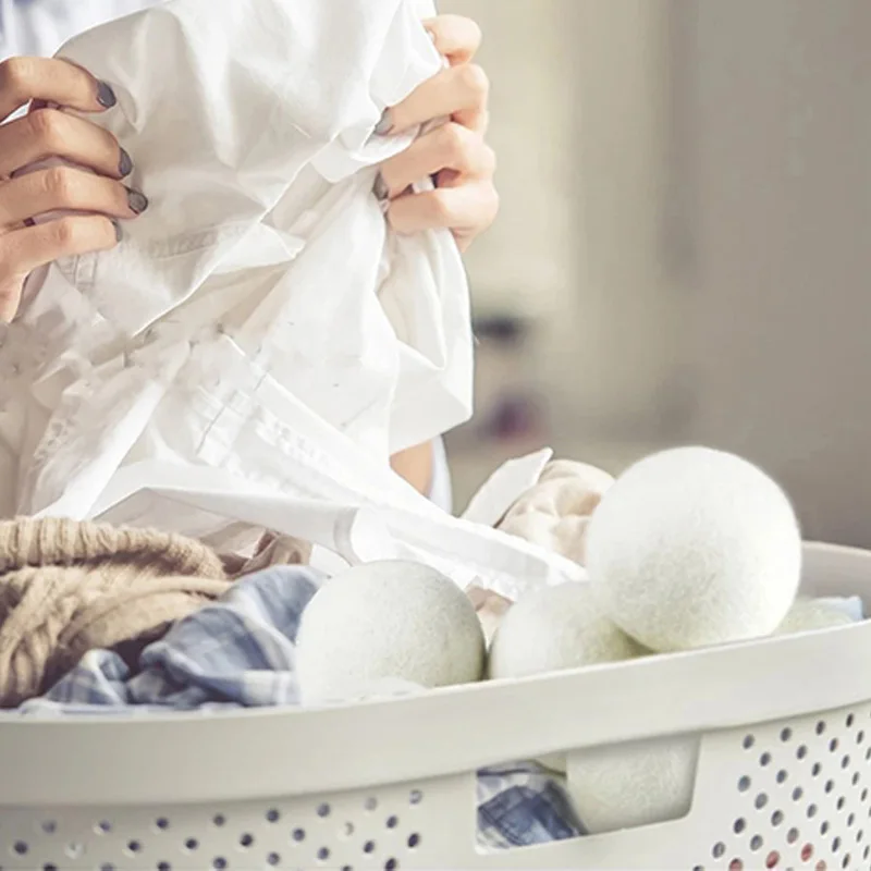 

6pcs Wool Dryer Ball Reusable Softener Laundry Balls Drying Wool Ball Fabric Softener Drying Clothes Washing Machine Accessories