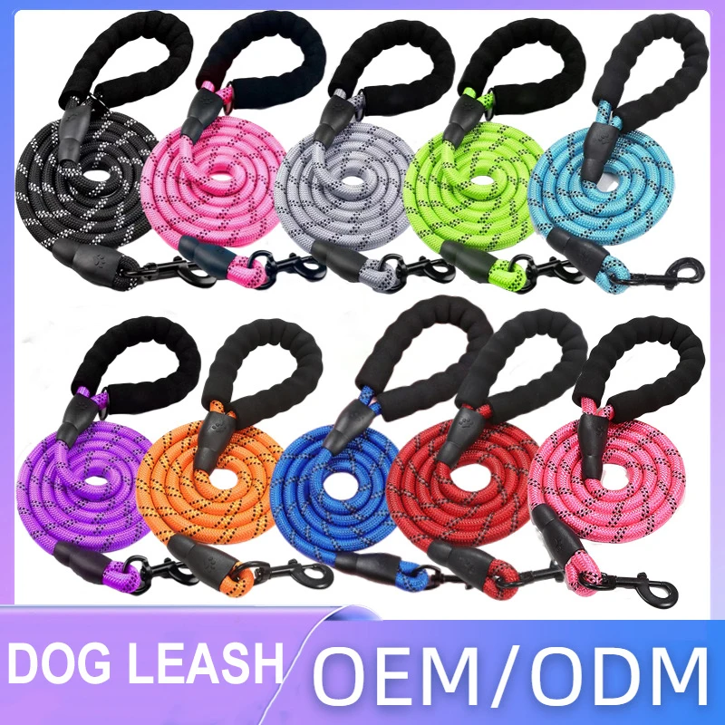 

1.5M Reflective Rope Collar Dog Leash Nylon Adjustable Harness Traction For Small Medium Large Dogs Walking Pets Collars