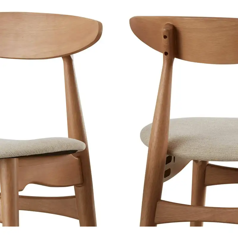 

Mid Beige Upholstered Wood Side Chairs, Set of 2, Walnut Desk chair Plywood chair Stool chair Outdoor dining chairs Sillas par
