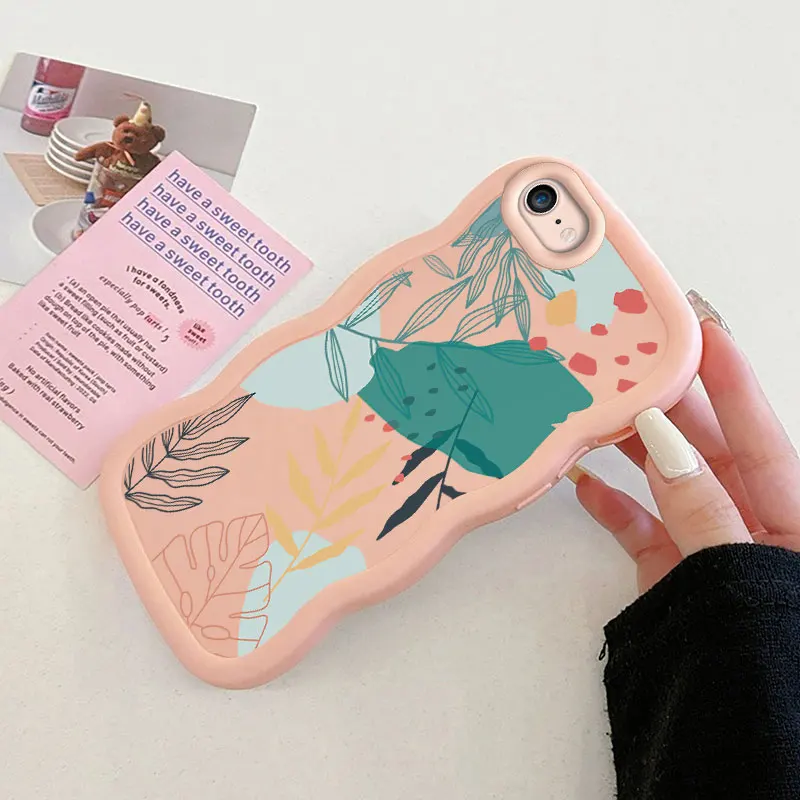 Чехол для телефона с зелеными листьями Macalong iPhone 7 8 PLUS SE 2020 2022 X XS MAX мягкий чехол