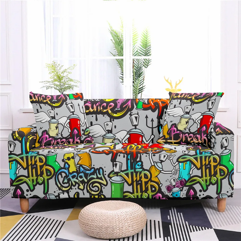 

3D Printing Cartoon Animal Sofa Cover Home Elastic Sofa Covers for Living Room Dustproof All Inclusive Sectional Sofa Slipcover