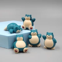 5pcs takaratomy pokemon kawaii snorlax decorative ornaments micro landscape kids toys model toys pvc gift