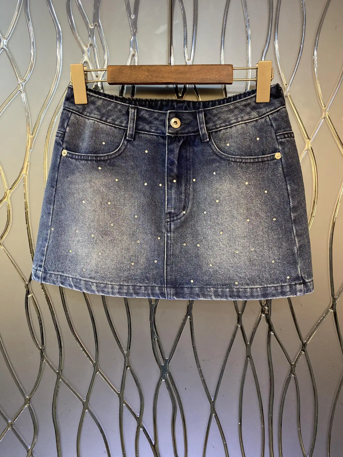 

Новинка Осень-зима 2023 модная женская одежда джинсовая юбка 0802