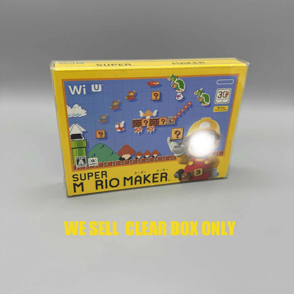Прозрачный чехол для хранения ПЭТ-коробки Wii u super mareo игровая коллекция защитная