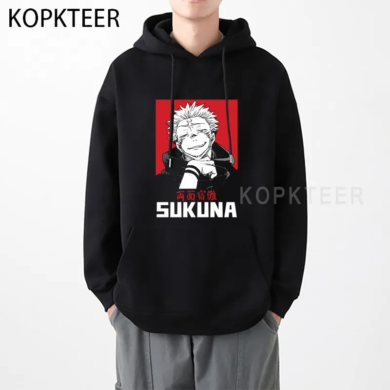 

Jujutsu Kaisen Sukuna King of Curse Japanese Hoodie Anime Cartoon Sweatshirt Graphic Clothing Print Mens Top Cotton Winter 2022