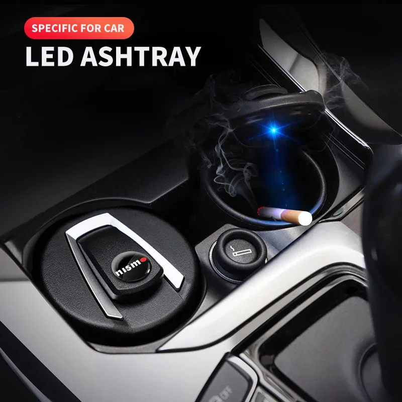 Для Nissan Nismo автомобильная пепельница светодиодный портативный One Touch открытый